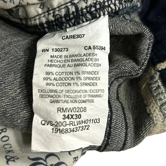 Rock & Republic,34x30 NWT ,straight,faded,jeans,men Biker,moto,rodeo,nice fit - Picture 14 of 15